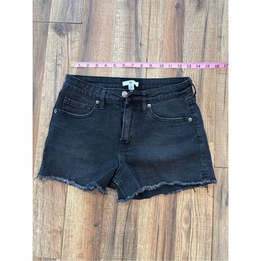 bp Black Frayed Hem Denim Shorts - Women's - Picture 2 of 5